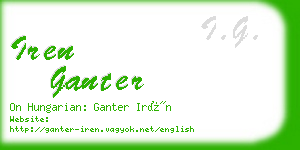 iren ganter business card